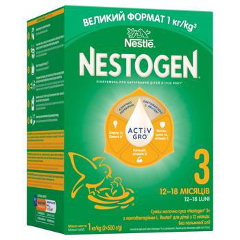 NESTLÉ® NESTOGEN® 3 Dry Milk Mixture with Lactobacilli L. Reuteri for Children from 12 Months 1kg - buy, prices for Tavria V - photo 1