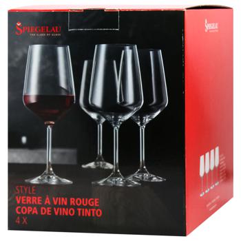 Spiegelau Style Red Wine Glass 0.63l 4pc - buy, prices for MegaMarket - photo 1