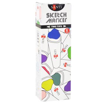 Маркер Santi Sketch жовто-зелений SM-44 - купити, ціни на Auchan - фото 3