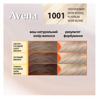 Крем-краска для волос устойчивая AVENA Blond Color 1001 Платиновый WOW-блонд - купить, цены на Таврия В - фото 4