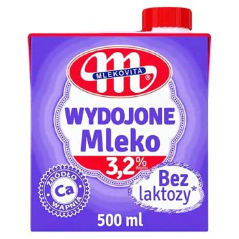 Молоко Mlekovita безлактозне ультрапастеризоване 3,2% 0,5л - купити, ціни на Grono - фото 1