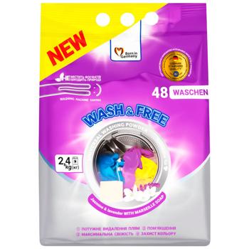 Wash&Free Jasmine&Lavender with Marseille Soap Universal Washing Powder 2.4kg - buy, prices for EKO Market - photo 1