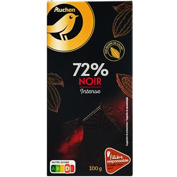 Auchan Dark Chocolate 72% 100g - buy, prices for Auchan - photo 1