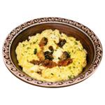 Corn Banosh with Cheese and Bacon