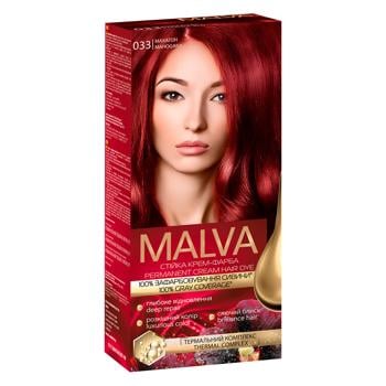 Крем-краска для волос устойчивая MALVA Color Revive №033 Махагон - купить, цены на - фото 1