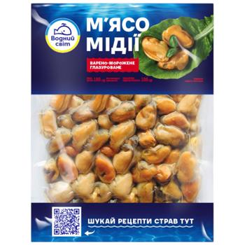 Мясо мидий Водний Світ варено-мороженое 180г - купить, цены на КОСМОС - фото 1