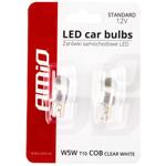 Amio LED Car Bulbs W5W COB 12V Clear White