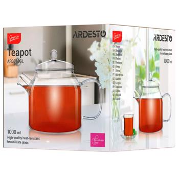 Ardesto Teapot Borosilicate Glass 1l - buy, prices for Za Raz - photo 3