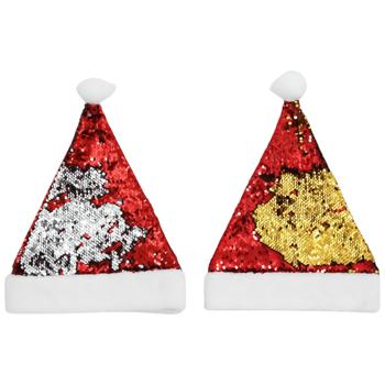 Ковпак Actuel Санта паєтки 28х38см в асортименті - купити, ціни на Auchan - фото 1