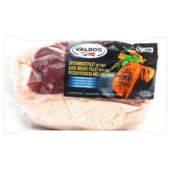 Філе качки Valdor з шкіркою заморожене ~260г х 2шт