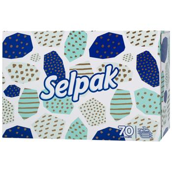 Салфетки косметические Selpak 70шт - купить, цены на КОСМОС - фото 1