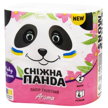 Туалетний папір Сніжна Панда Aroma 2-шаровий 4шт - купити, ціни на КОСМОС - фото 2