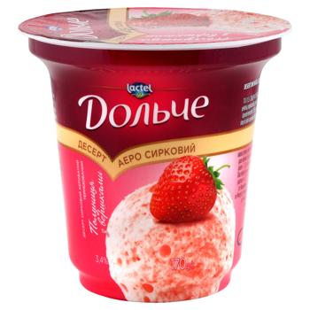 Dolche Strawberry with Cream Flavored Aerated Cottage Cheese Dessert 3.4% 200g - buy, prices for Chudo Market - photo 1