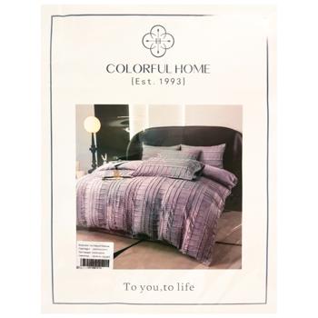 КПБ Colloful Home 200х230/220х240/70х70(2шт) сатин бахрома - купити, ціни на Cупермаркет "Харків" - фото 1