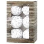 White Vintage Plastic Balls Set 6pcs*8cm