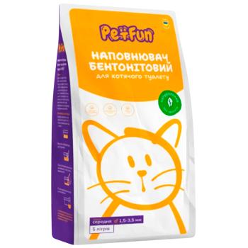 Pet Fun бентонітовий наповнювач для котячого туалету 5 л - без аромату - купити, ціни на MasterZoo - фото 1