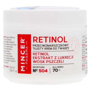 Крем для обличчя Mincer Pharma Retinol проти зморшок денний 70+ 50мл - купити, ціни на ULTRAMARKET - фото 1