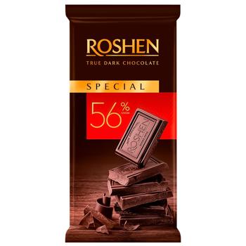 Шоколад черный Roshen 56% 85г - купить, цены на Чудо Маркет - фото 1
