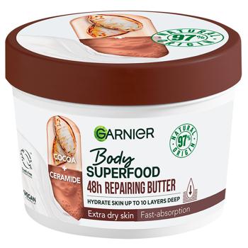 Баттер для тела Garnier Body Superfood Восстанавливающий какао с керамидом 380мл - купить, цены на NOVUS - фото 1