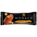 Мороженое Три Медведя Monaco Карамель-кунжут в глазури на палочке 80г