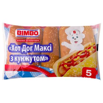 Булочка Bimbo Хот-дог Максі з кунжутом бутербродна 5*60г