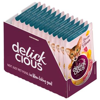 Delickcious Strips Wet Food with Duck and Pumpkin for Cats 85g - buy, prices for - photo 2