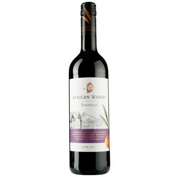 African Winery Pinotage Dry Red Wine 13.5% 0.75l - buy, prices for Vostorg - photo 1