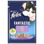 Корм влажный Felix Fantastic с ягненком для взрослых кошек 85г