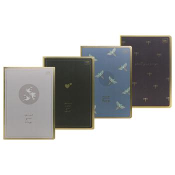 Interdruk Metallic Satin Gold Checkered Notebook A5 60 sheets in Assortment