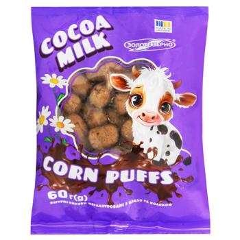 Zolote Zerno Corn Sticks with Cocoa and Milk 60g - buy, prices for Chudo Market - photo 1