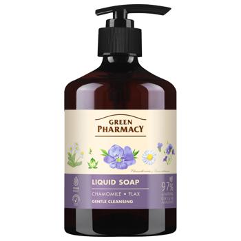 Green Pharmacy Soap liquid chamomile and flax 465ml - buy, prices for ULTRAMARKET - photo 1