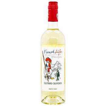 Вино French Life Vermentino-Colombard белое полусухое 11,5% 0,75л