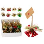 Украшение подвесное Koopman Колокольчик двойной 8х4х6см в ассортименте