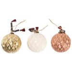 Actuel Plastic Christmas Tree Ball with Pattern 7.8cm in assortment