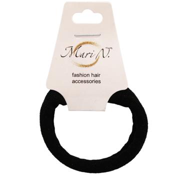 Резинка для волос Mari N. объемная черная 5см - купить, цены на Auchan - фото 1