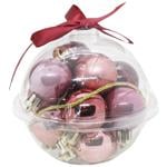 Pink Christmas Balls Set 3cm 12pcs