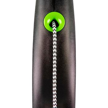 Поводок-рулетка Flexi Black Design с тросом S до 12кг 5м черный/зеленый - купить, цены на MasterZoo - фото 2