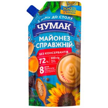 Chumak Real Mayonnaise 72% 300g - buy, prices for Chudo Market - photo 1