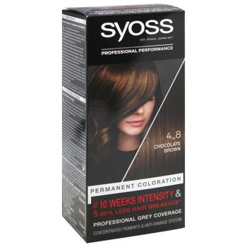 Syoss 4-8 Chocolate Brown Cream Hair Dye 115ml - buy, prices for NOVUS - photo 2