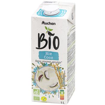 Напиток органический Auchan Bio рис-косос 1л - купить, цены на Auchan - фото 1