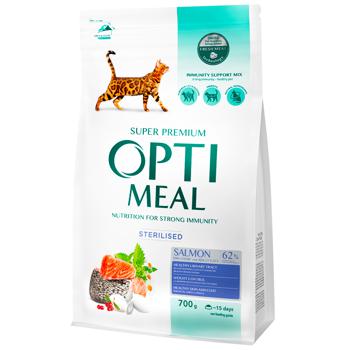 Optimeal Dry Food with Salmon for Sterilized Cats 700g - buy, prices for MasterZoo - photo 1