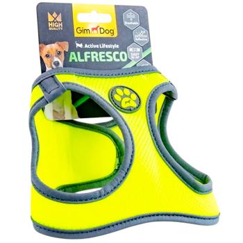 Шлея для собак GimDog Alfresco неопрен L 47-50см желтый - купить, цены на MasterZoo - фото 1