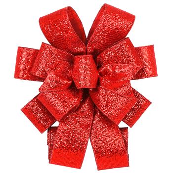 Bona Di Decorative Bow with Glitter 28x79cm Red