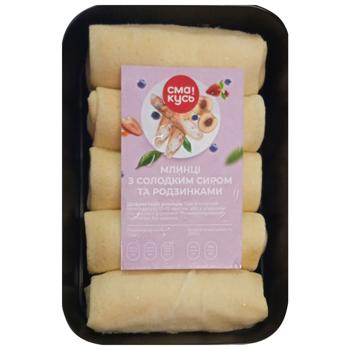 Млинці з солодким сиром та родзинками заморожені - купити, ціни на Чудо Маркет - фото 1