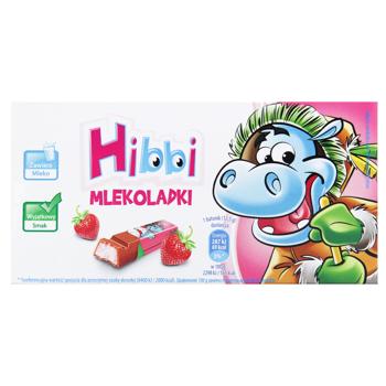 Hibbi Yogurt and Strawberry Flavored Filling Milk Chocolate 100g