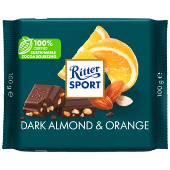 Ritter Sport Orange Almond Dark Chocolate 100g