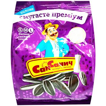 Семена подсолнечника Сан Саныч Премиум полосатые соленые 95г - купить, цены на Cупермаркет "Харьков" - фото 1