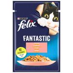 Felix Fantastic Wet Food with Salmon for Adult Cats 85g