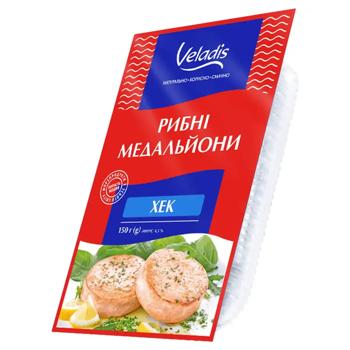 Медальйони Veladis 150 г рибні з хека - купить, цены на КОСМОС - фото 1