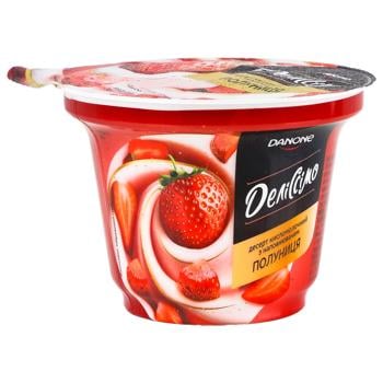 Delissimo Strawberry Fermented Milk Dessert 3% 180g - buy, prices for Supermarket "Kharkiv" - photo 1